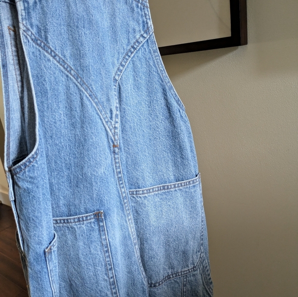 Madewell denim oversized carpenter overalls - sz XS - Picture 3 of 5